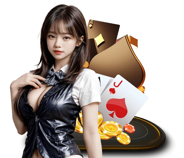 Bàn Poker trực tuyến với chip và thẻ bài